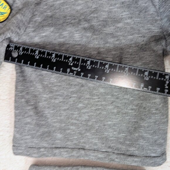 3Pomme Infant 6/9 Month Black/White Marl Blazer w/Shorts Knit w/Dinosaur Patch - Picture 8 of 8